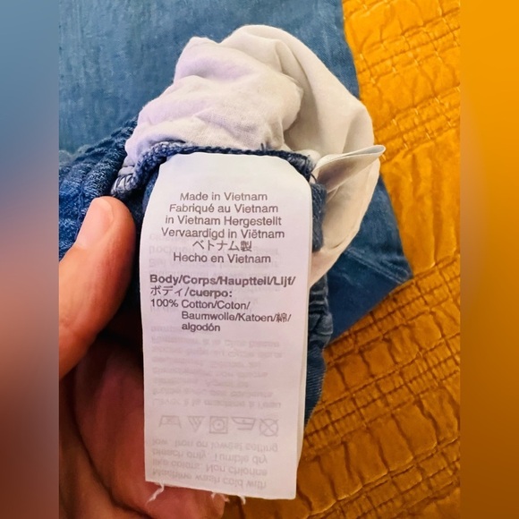 Madewell Huston Pull-On Crop Pants Capri Wide Leg Indigo Small Spring Fashion - Picture 13 of 13